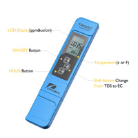 1 x RAW Customer Returns Water Quality Test Meter Pancellent TDS PH EC Temperature 4 in 1 Set for Hydroponics, Aquariums, Drinking Water, RO System, Fish Pond and Swimming Pool - RRP €16.44