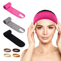 3 x Brand New LATTCURE 3 Pack Cosmetic Headbands Terry Cloth, Adjustable Hair Band for Make Up Headbands Spa Headband with Velcro Hair Protection Band for SPA Sport Yoga Cosmetic Shower for Women Girls - RRP €30.21