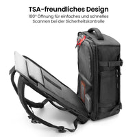 1 x RAW Customer Returns tomtoc 28L Travel Backpack, TSA Friendly Hand Luggage Backpack Travel Backpack for 15.6 inch Laptop, Flight Approved Carry-on Luggage Water-Repellent Cabin Backpack for Travel Weekender Trip - RRP €76.99