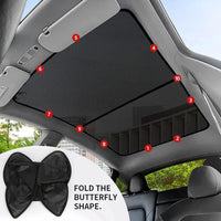 7 x Brand New ShowEv for Tesla Model Y Sunshade Sunroof Front Rear Sunshade Roof Foldable Sunroof Window Sun Visor Shade for Model Y Accessories Set of 2  - RRP €404.74