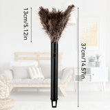 14 x Brand New Ostrich feather duster, feather duster with telescopic handle, ostrich feather dust brush for effortless dusting, antistatic original ostrich feather duster for rooms, living rooms - RRP €112.7