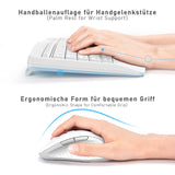 1 x RAW Customer Returns Seenda Ergonomic Keyboard Mouse Set, 2.4G USB Wireless Full Size Keyboard and Mouse with Wrist Rest and Foldable Stand, Wireless Keyboard Mouse Combo for Windows Computer Laptop PC, White - RRP €37.3