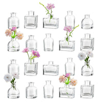 1 x RAW Customer Returns Hewory Small Vases for Table Decoration 20-piece Clear Mini Vase Set Various Decorative Vase Glass, Small Glass Vases Mini Glass Bottle Vases Decoration, Small Flower Vases for Wedding Decoration Party Decoration - RRP €35.42