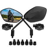 1 x RAW Customer Returns KEMIMOTO E24 Motorcycle Rearview Mirrors, 360 Rotation Motorcycle Mirrors with M8 M10, Approved Motorcycle Mirrors Adjustable Angle for Scooter, Moped, Compatible with Most Motorcycles 2 Pieces  - RRP €21.22