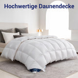 1 x RAW Customer Returns Uniency down duvet 200x200 all year round warm 100 cotton cover duvet 200x200cm down and feathers down duvet all year round duvet feather duvet quilt Filling weight 1600 gr. Oekotex and RDS - RRP €100.84