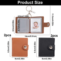 2 x Brand New Pack DIY Personalized Mini Photo Albums with Keychain, 2.25 Inch Pockets, Small Pockets, Holds 20-2 Inch Photos for Friends, Families - RRP €38.4