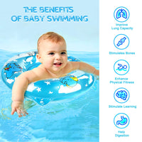 2 x Brand New Flintronic Baby Swimming Ring, Adjustable Inflatable Swimming Seat for Baby, Baby Swimming Aids Toy, Baby Swimming Ring for Children 4 to 9 Years Old - RRP €18.86