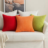 1 x RAW Customer Returns MIULEE Set of 2 cushion covers, decorative cushions, grainy decorative cushion covers, sofa cushions, decorative cover, soft couch cushions, decorative cushions for sofa, living room, bedroom, 50 x 50 cm, orange - RRP €20.99