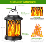 1 x RAW Customer Returns Garden Solar Lamps for Outdoor Hanging, GEARLITE 2 Pieces Solar Lanterns for Outdoors with Realistic Flame Effects, IP65 Waterproof Solar Lights Garden Decoration with Clips for Outdoor Yard Halloween Balcony - RRP €28.99