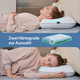 2 x Brand New BedStory pillow made of gel memory foam, orthopedic pillow, neck support pillow with different firmness, ergonomic pillow for all sleeping positions, washable cover 40x60x12cm - RRP €79.84