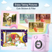 1 x RAW Customer Returns FUNKAM Instant Children s Photo Camera, - 2.4 HD 1080P - with 32GB SD Card, 5 Markers, Stickers, 5 Rolls of Paper, Pendant. Camera for Boys and Girls from 3 to 14 years old. -Birthday Gifts- - RRP €36.0