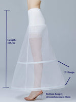 1 x RAW Customer Returns BEAUTELICATE Petticoat Underskirts Crinoline Women s Rockabilly A Line Long for Wedding Bridal Dress Evening Dress White White - 2 Hoops, 38-40  - RRP €25.2