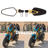 1 x RAW Customer Returns DREAMIZER 7 8 22mm Motorcycle Handlebar End Mirrors, Motorcycle Rearview Mirror for Street Bike Dirt Bike Cruiser Scooter Z1000 ER6N ER6F MT01 MT03 FZ6 GSF1250 GSF600 Monster M696 - RRP €29.35