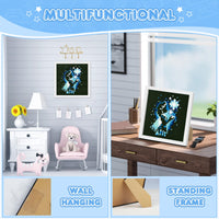 6 x Brand New DOMROM Princess Diamond Painting Children with Frame, DIY Cartoon Diamond Painting Set Full Mosaic Making for Adults, 5D Diamond Painting Pictures Arts Craft for Home Wall Decor 18x18cm - RRP €42.48