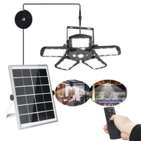 1 x RAW Customer Returns Solar lamps for outdoors and indoors hanging, 1200LM 160LED solar hanging lamps solar lights with remote control and motion detector, 6 modes, IP65 waterproof, 120 adjustable for carport, balcony, garage, fence - RRP €44.36