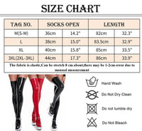 1 x RAW Customer Returns FEOYA Women s Wet Look Thigh High Stockings Tights Suitable For Match Wet Look Lingerie Set Thong Bodysuits Bodycon Mini Dress Ladies Nightwear Clubwear Dance Party Costume E-Black M - RRP €18.98