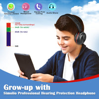 1 x RAW Customer Returns SIMOLIO 2 pack of headphones with cable, over-ear headphones with MIC for children, boys, girls, teenagers, wired headphones for school, computer, tablet, with music sharing connection - RRP €37.3