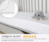 1 x RAW Customer Returns Cot mattress cover 60x120 waterproof 100 Bamboo Super Soft Breathable and not noisy Hypoallergenic Anti-mite Antibacterial and fully elastic Cot mattress cover - RRP €25.91