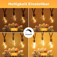 1 x RAW Customer Returns LED fairy lights outside, vintage 6M warm white fairy lights outside power, shatter-proof G45 20 LED fairy lights inside with plug, fairy lights bulbs lighting for outdoor garden balcony - RRP €30.24