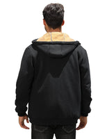 1 x RAW Customer Returns UMIPUBO Hoodies Men with Fleece Lined Inner Sweater Winter Coat with Zipper Fleece Hoodie Jacket Black, XL  - RRP €39.66