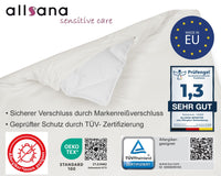 1 x RAW Customer Returns Allsana allergy sufferers duvet cover 135x200 cm Allergy bedding Anti mite encasing Mite protection for house dust allergy sufferers Allergen-proof intermediate cover for the duvet T V tested - RRP €30.16