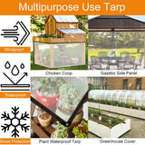 1 x RAW Customer Returns BeGrit 2M x 4M Waterproof Transparent Tarpaulin with Eyelets Weatherproof Tarpaulin Transparent Heavy Duty Canopies and Tarpaulins Include Bungee for Garden Furniture Plants Greenhouse Pet Hutch Roof - RRP €27.19