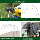 1 x RAW Customer Returns TUIBEIDAMAI 50 pieces arches for raised beds, plant tunnel arches, removable polytunnels for raised beds, tunnel arches raised beds, greenhouse arches 6 mm wrapped in plastic, greenhouse tyres, garden tunnel arches - RRP €25.2