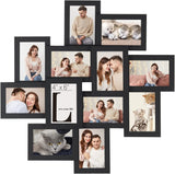 1 x RAW Customer Returns SONGMICS Picture Frame for 10 x 15 cm Pictures, Collage for 12 Photos, Transparent Glass Protection, to Assemble, Black RPF22BK - RRP €32.99