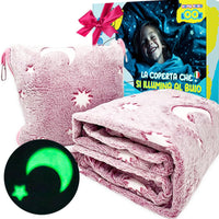 1 x RAW Customer Returns Glow Fun Children s Blanket Glows in the Dark Fluffy Blankets Luminous Blanket All Year Round Blanket Christmas Gift Idea Blankets Portable Travel Blanket with Backpack Clip - 130X150cm Pink - RRP €22.99