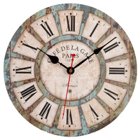 1 x RAW Customer Returns ACCSHINE Vintage Wall Clock Wooden Wall Clock Without Ticking Noise 30cm Roman Numerals Large Battery Decration for Room Home Kitchen Bedroom Office School - RRP €20.35