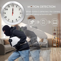 1 x RAW Customer Returns Jiyibidi surveillance camera, HD 1080P mini wall clock security camera with motion detection, video security camera for indoor use - RRP €63.6