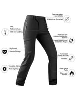 1 x RAW Customer Returns KUTOOK Women s Winter Trekking Pants Waterproof Softshell Trousers for Work Skiing Snow Climbing Mountain Outdoor Black, XS  - RRP €49.99