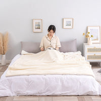 1 x RAW Customer Returns MIULEE Blanket Grainy Sherpa Cuddly Blanket Fluffy Blanket Double Wool Blanket Flannel Lamb Blanket Soft Day Blanket Bed Throw for Sofa Couch Living Room 150 x 200 cm Beige - RRP €40.84