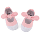 1 x RAW Customer Returns LACOFIA Kids Canvas Sneakers Bowknot Canvas Shoes Mary Jane School Shoes for Girls Pink 22 - RRP €19.99