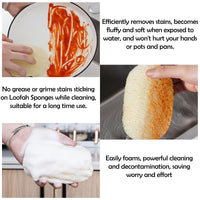 1 x Brand New Loofah sponge, cleaning sponge, loofah dishwashing sponge, kitchen sponge, loofah cleaning sponge, loofah sponges kitchen, loofah sponge scrubber, natural loofah dishwashing brush, for kitchen cookware, dishes, 6 pack - RRP €20.4