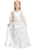 2 x Brand New IKALI Girls Goddess Costume, Children s Christmas Angel Costume, Angel Costume, Medieval Dress with Leaf Wreath for Carnival Party Gift, World Book Day, 3-4 Years - RRP €42.12