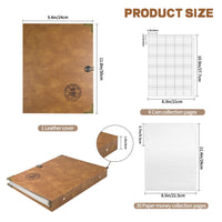 1 x RAW Customer Returns 360 Pockets Coin Collection Coin Album Coin Storage for Collectors, JC-Houser Pocket Album Collector s Album Pressed Penny Album Coin Album for 2 Euro Coins Brown - RRP €27.94