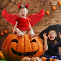 8 x Brand New 60 cm Halloween wings red, angel wings red with devil horn red, red angel costume women, angel wings red, red angel costume girls, devil wings Helloween, angel and devil wings costume women - RRP €72.48