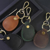 1 x RAW Customer Returns Timyca Airtag Pack of 4 Holder Pendant Genuine Leather Airtag Key Fob Case for Apple Airtags, Handmade Holder for Apple Tracker Air Tag Case Pendant Waterproof Air Tags2023 for Dogs - RRP €21.98