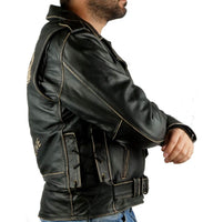 1 x RAW Customer Returns Aguila leather jacket from the Iguana Custom Collection with motorcycle protection and removable thermal lining. XL  - RRP €32.4