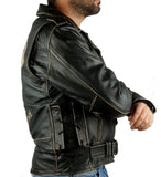 1 x RAW Customer Returns Aguila leather jacket from the Iguana Custom Collection with motorcycle protection and removable thermal lining. XL  - RRP €32.4