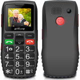 1 x RAW Customer Returns artfone Big Button Cell Phone for Seniors, GSM Senior Phones for Elderly C1, SOS Function, Loud Volume, 1400mAh, Dual SIM, Camera, Flashlight, Black - RRP €25.96