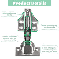 1 x RAW Customer Returns EFUTURETIME 12 x Kitchen Cabinet Door Hinges 110 with 72 Screws, 114 x 61mm Soft Closing with Hydraulic Damping for Kitchen Cabinet Doors Bathroom Cabinet Hinges - RRP €19.67