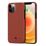 1 x Brand New pitaka Case for iPhone 12 Pro Max, Magnetic Protective Cover, Ultra-Thin Aramid Fiber Cover, Minimalist Scratch-Resistant Case MagEZ Case Red Orange - RRP €49.99