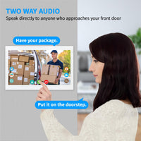 1 x RAW Customer Returns Video Door Intercom 2 Pack 7 Inch Touch Monitor with Wired Doorbell System 1080P - RRP €24.0