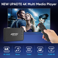 1 x RAW Customer Returns AGPTEK USB 2.0 1080P 1920 1080 HD Media Player RMVB MKV SD SDHC USB JPEG - with Optical Stereo L R Audio Output, IR Remote Control - RRP €51.34