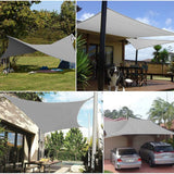 1 x RAW Customer Returns Dripex Outdoor Awning, 5X7M Shade Sail, Rectangular Awning Awning UV Protection and Waterproof, Sunshade Cloth for Garden, Terrace, Patio, Courtyard and Lawn Grey  - RRP €88.51