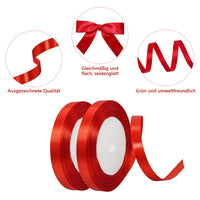 7 x RAW Customer Returns luckaide satin ribbon red, 44 meters silk ribbon, gift ribbon red, red ribbon, 10MM wide satin ribbon red for wedding, baptism, birthday gifts, bouquets and sewing projects 2 pieces  - RRP €49.28