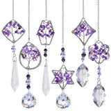 11 x RAW Customer Returns H D HYALINE DORA Tree of Life Crystal Rainbow Suncatcher Hanging Chakra Glass Pendant for Home Window, 6 Pieces - RRP €189.53