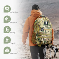 1 x RAW Customer Returns SPAHER Hiking Backpacks 50L Army Backpack Survival Backpack Travel Backpack Outdoor Backpack Molle Bag Assault Backpack Waterproof Trekking Backpack Military Backpack for Outdoor Hiking Camping - RRP €49.57